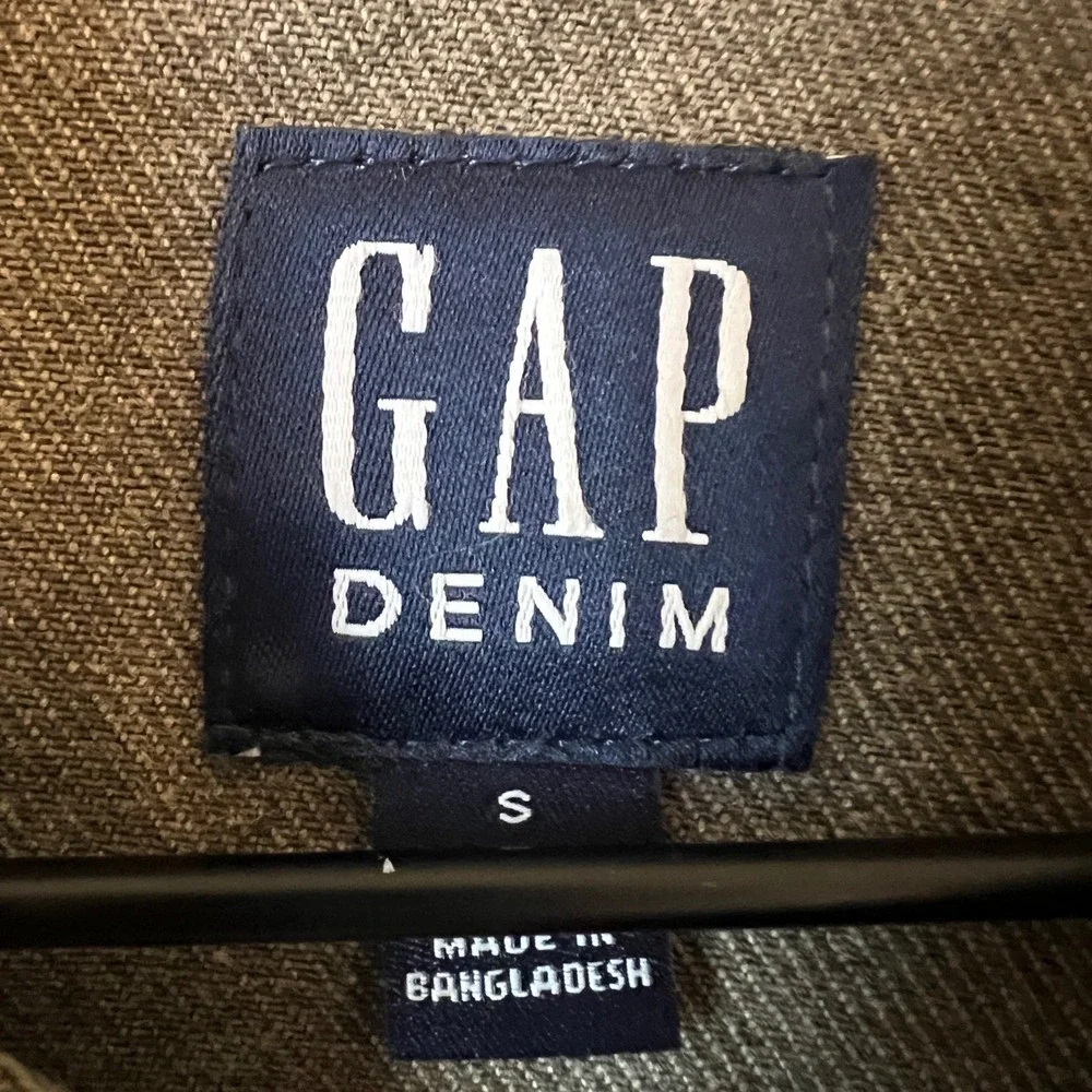 Gap Relaxed Denim Utility Shirt Jacket in Espresso Brown, Men's‎ Size Small